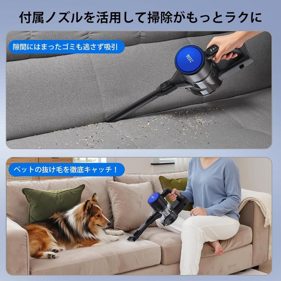 掃除機❣️コードレス45000pa超強力吸引 超軽量 サイクロン 50分連続稼働