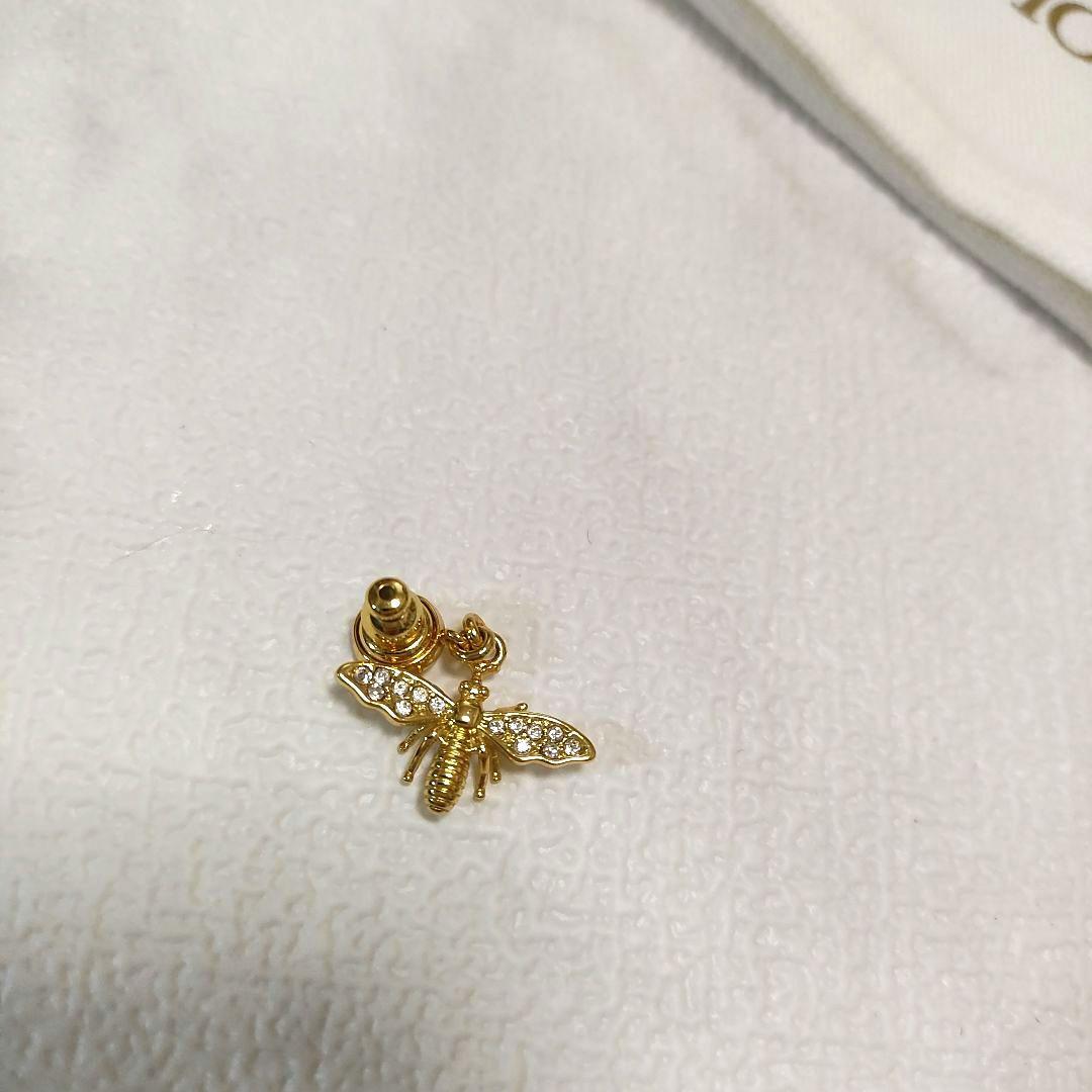 Dior 星と蜂デザイン ゴールドピアス（片耳のみ）