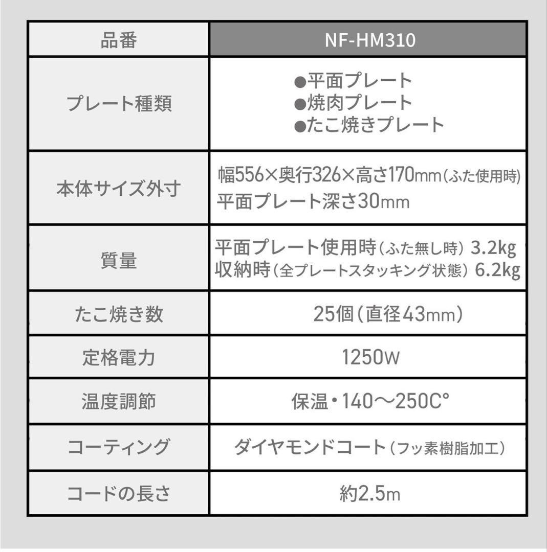 Panasonic）ホットプレートNF-HM310-K