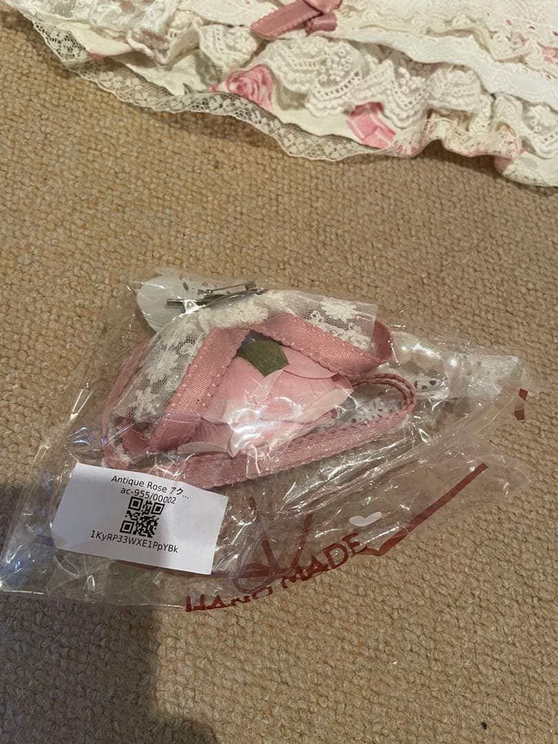 クラシカルロリータ 花柄 ヘッドドレス コサージュ付き