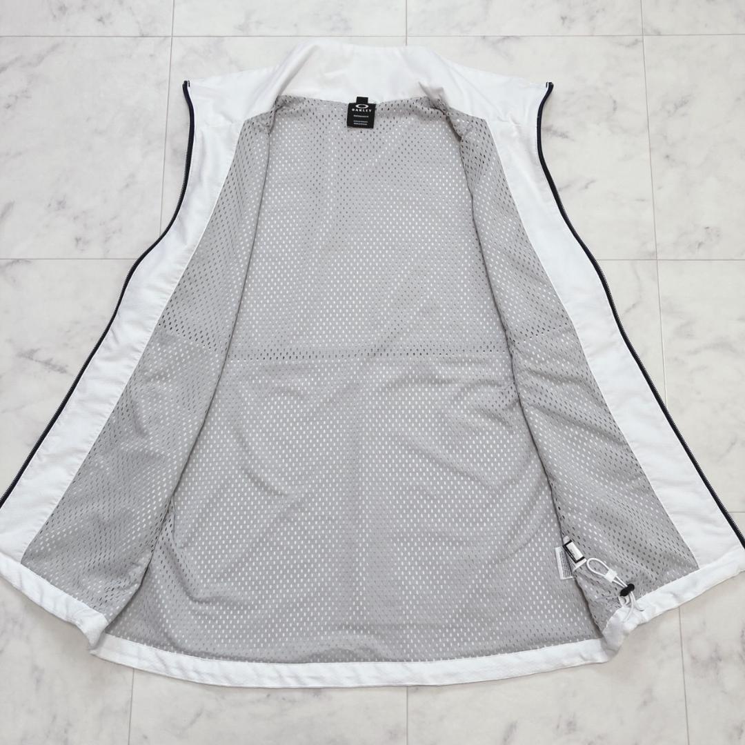 OAKLEY スカル フルジップ ウインドジャケット 袖着脱 撥水 軽量 L