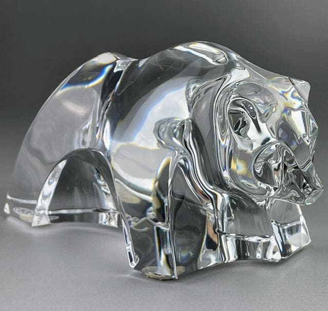 【美品】バカラ 熊 くま ベアー ぺーパーウェイト フィギュリン 置物 オブジェ