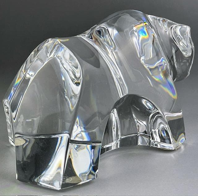 【美品】バカラ 熊 くま ベアー ぺーパーウェイト フィギュリン 置物 オブジェ