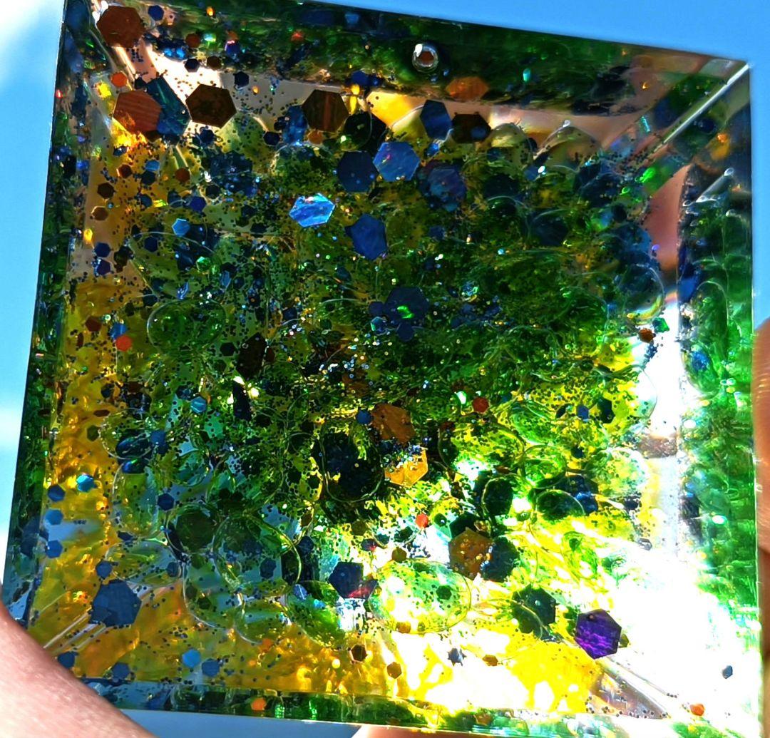 y♡Crystal　開運絵画　❀龍術レイキ生命樹オルゴナイト❀