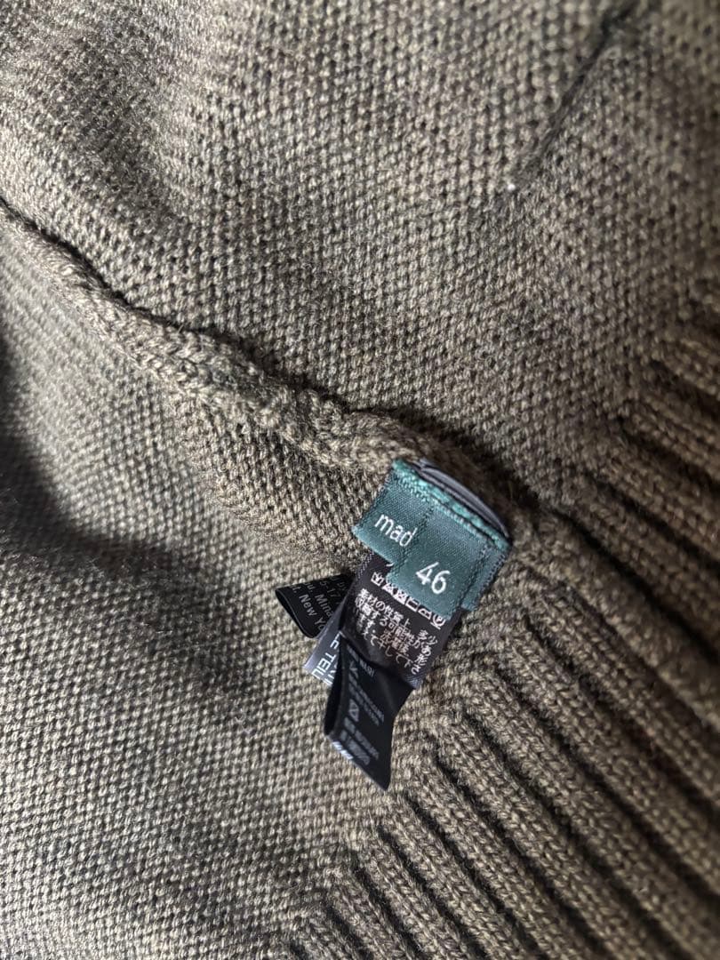 zanone オリーブグリーン ハイネックニットセーター