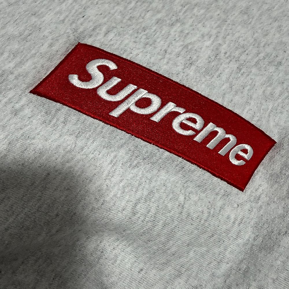 トップス Supreme Box Logo Crewneck Sweat 18FW Ash