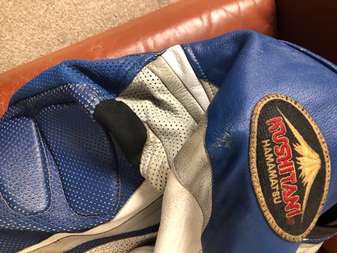 KUSHITANI 革ツナギ、レザースーツＬ丈ＬＬ幅