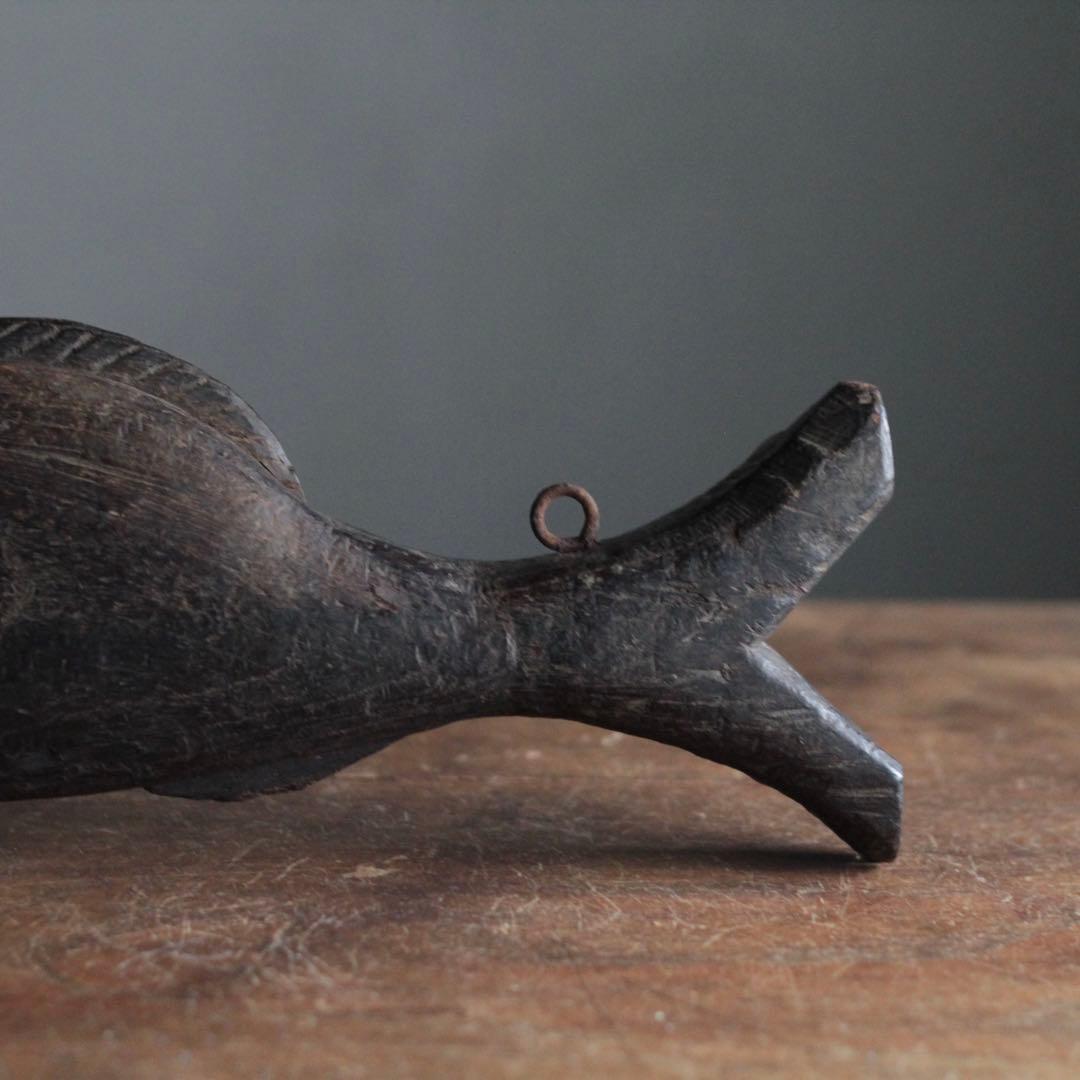 魚の 自在鉤 横木 古道具 アンティーク 日本の古道具 古道具 アンティーク