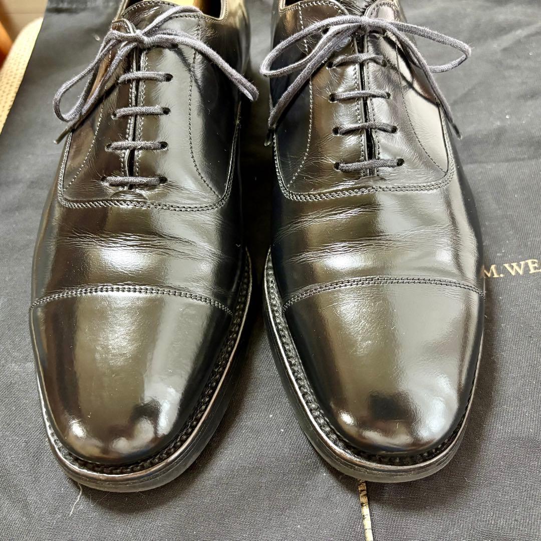 J.M WESTON 300 ストレートチップ ブラック ラバーソール