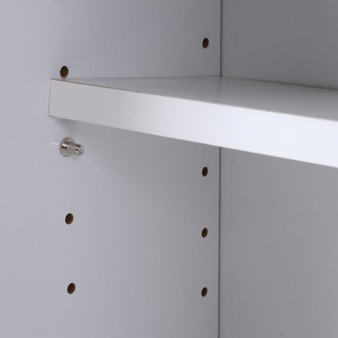 ダブルスライド収納棚 W90 ホワイト