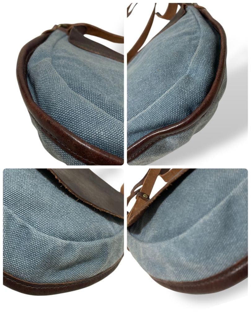 【ヴィンテージ】イルビゾンテ　ショルダーバッグ　サコッシュ　レザー　ロゴ型押し