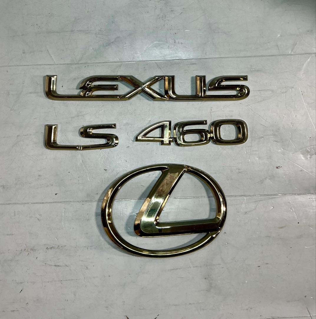 ☆純正☆LEXUS LS460リアエンブレム ゴールド色