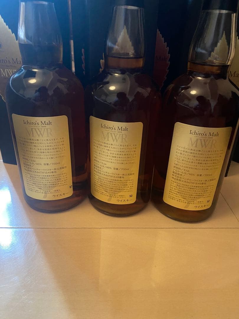 イチローズモルト　6本セットウイスキー 黒いボックス入り