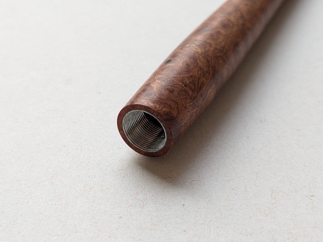 【上杢・美品】工房楔 花梨瘤 ルーチェペン ボールペン 濃赤 木軸 箱付き