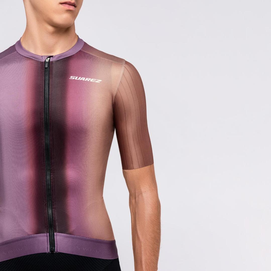 新品サイクルジャージ　SUAREZ　パープル（M)