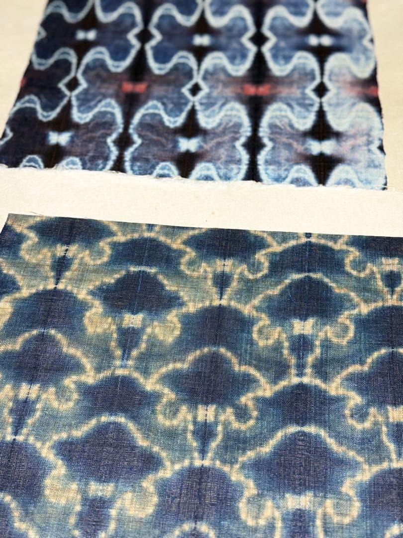 N希少1972年「片野元彦絞集」限定50部 藍染布10枚入 桐箱入 染職人