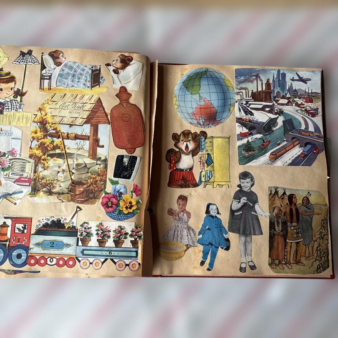 アメリカ　スクラップブック　ジャンクジャーナルレトロな紙もの　1960〜70年代