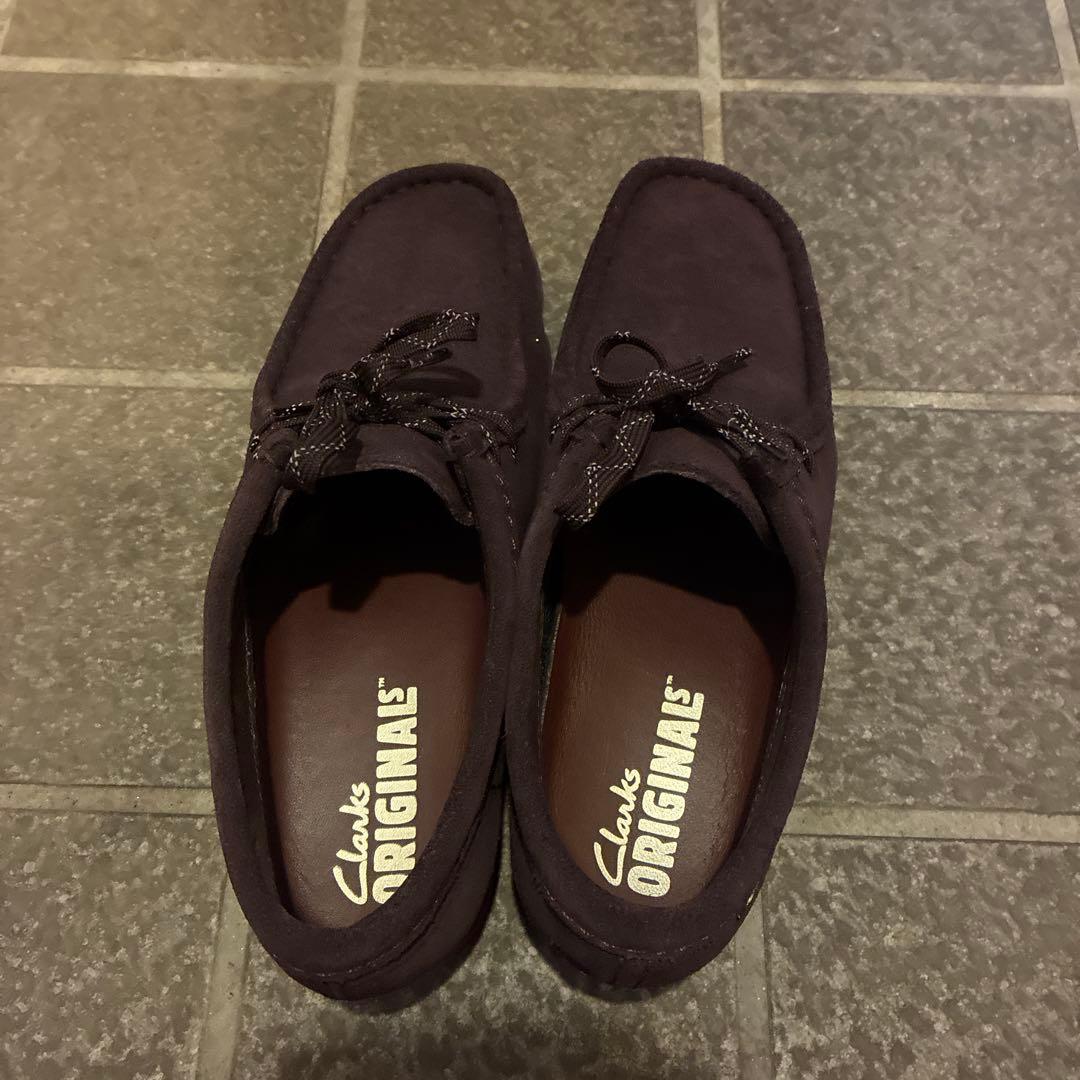 【極美品】Clarks クラークス　ワラビー　Gore-Tex パープル24