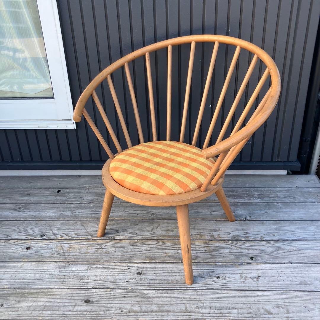 ① 北欧レトロ 秋田木工 ベントウッドラウンジチェア 木製椅子 ダイニングチェア