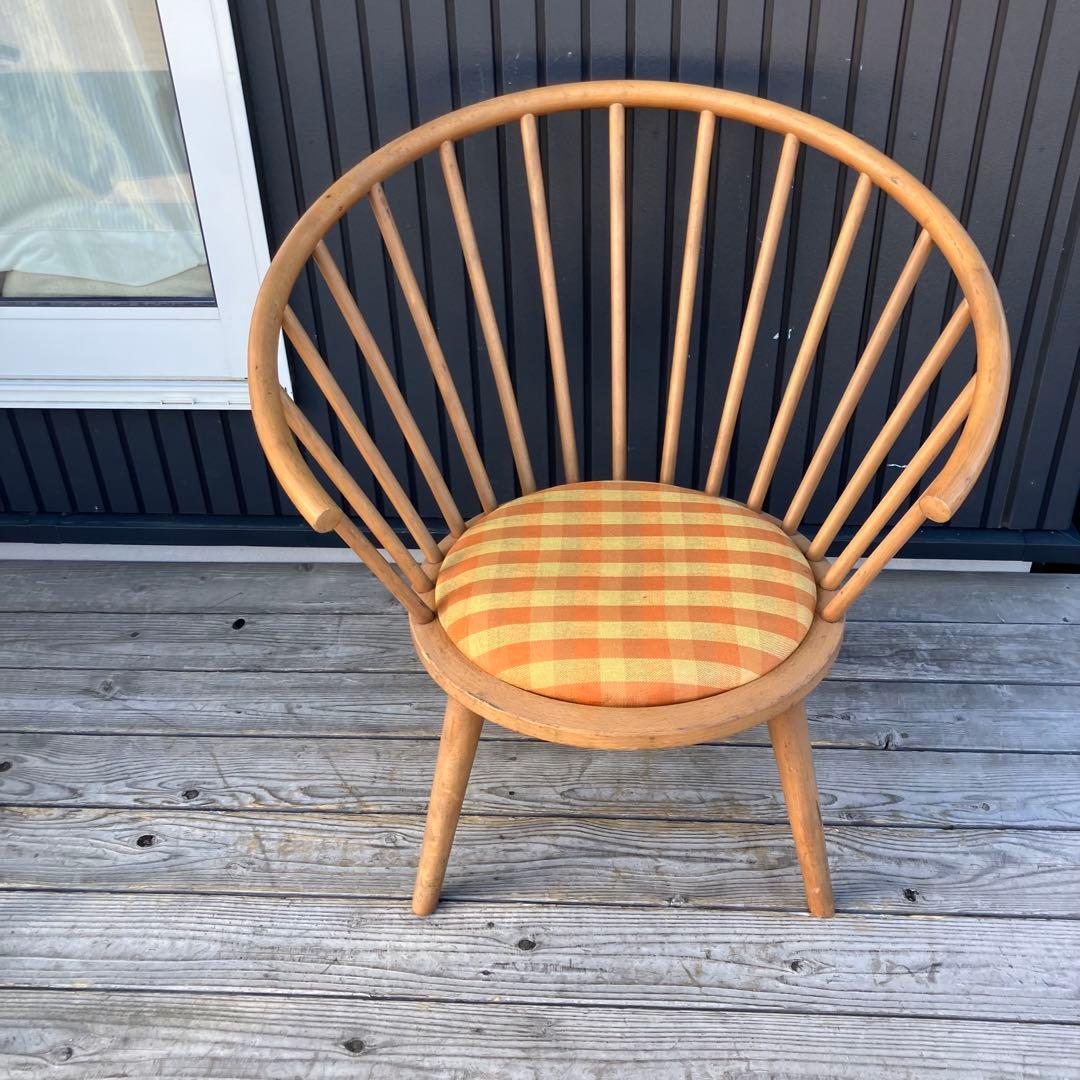 ① 北欧レトロ 秋田木工 ベントウッドラウンジチェア 木製椅子 ダイニングチェア