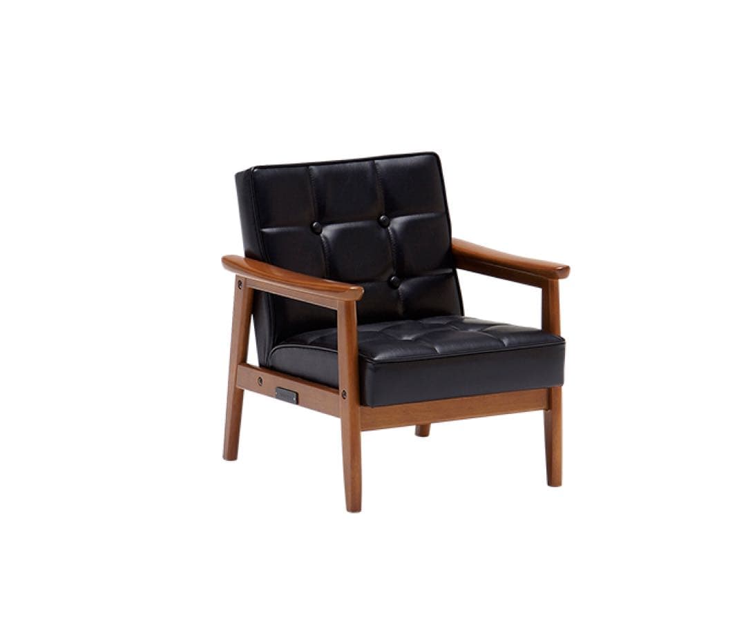 モダンな黒の1人掛けソファ