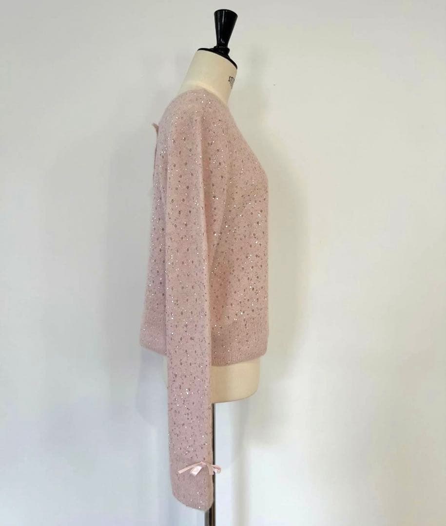 sugar candy knit カーディガン スパンコール ニット ピンク