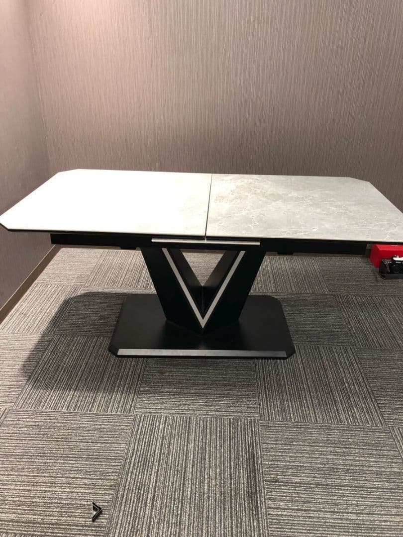 伸長式ダイニングテーブル セラミック天板 食卓テーブル オシャレ モダン2way