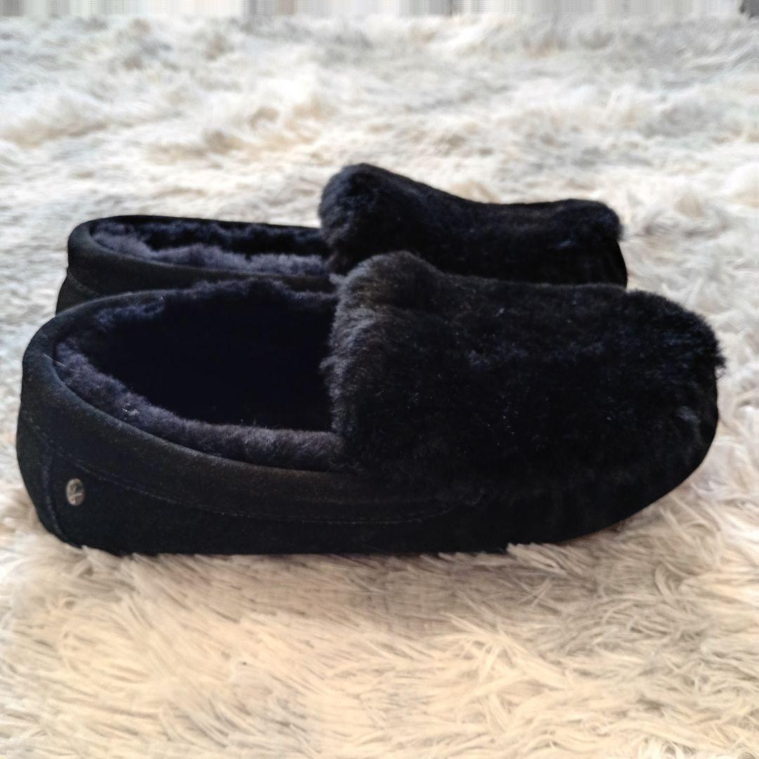 未使用品 EMU Australia エミュ ムートン モカシン 黒 ケアンズ