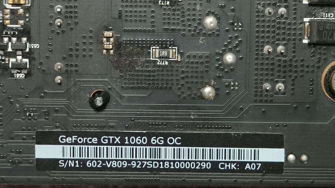 MSI GTX 1060 6G 動作確認済み ①