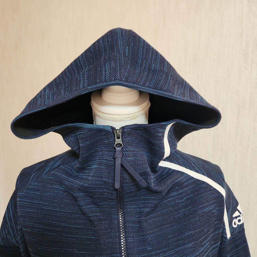 adidas フード付きジャケットネイビー ジュージ上下レディース