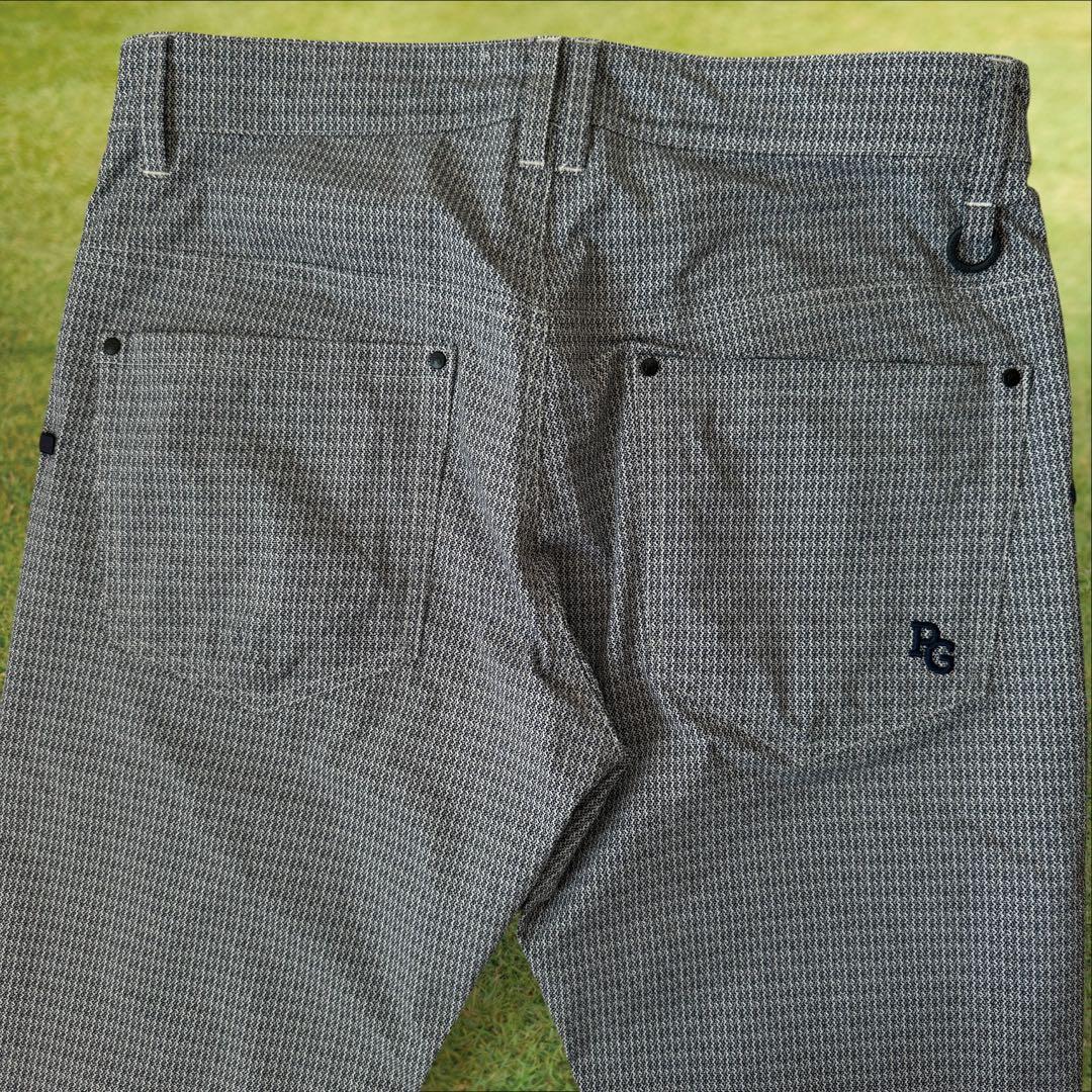 極美品　パーリーゲイツ　パンツ　総柄　S〜M相当　紺　ネイビー　ストレッチ　3