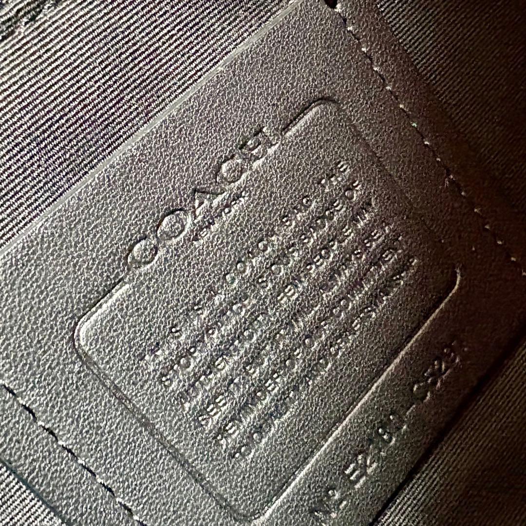 美品コーチCoach ダークブルーグレー 系ショルダーバッグメッセンジャーバッグ