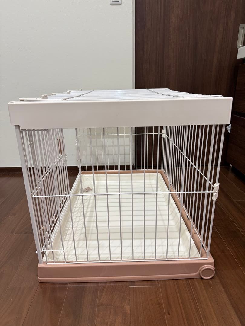 【引き取り限定】リッチェル 犬用ケージ サークル 室内用 トレー付き 天井付