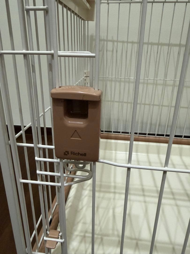 【引き取り限定】リッチェル 犬用ケージ サークル 室内用 トレー付き 天井付