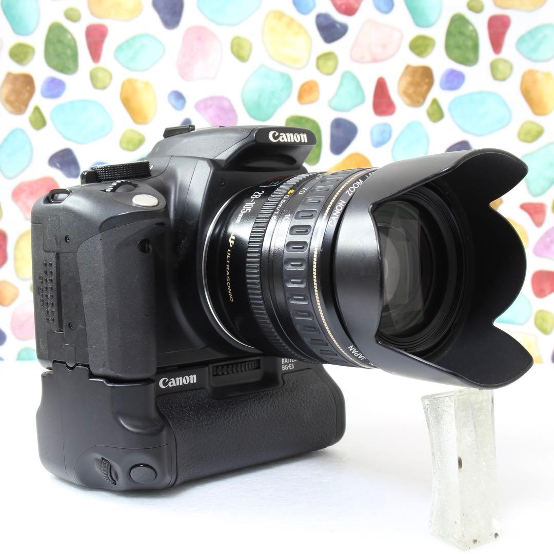 ♥︎◇Canon KISS N ◇レンズキット♪ ◇バッテリーグリップ付き♪