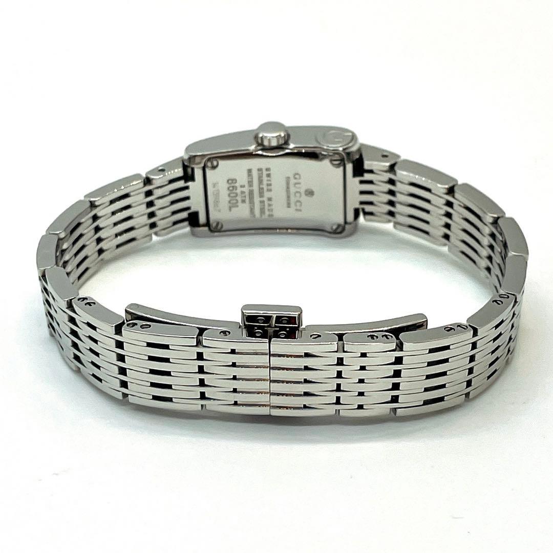 GUCCI Gメトロ レクタンブル 8600Lクオーツ 腕時計 ブラック文字盤