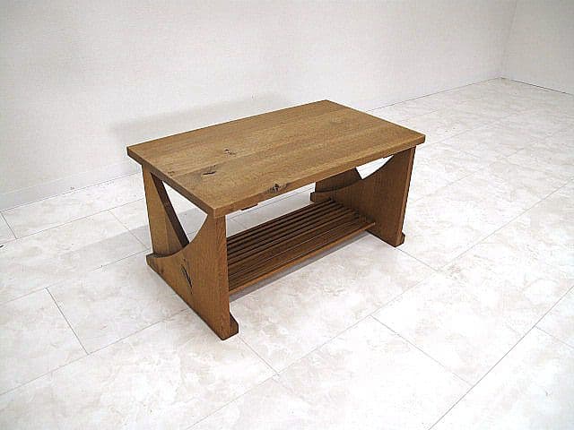 美品　HIDA　キツツキ　飛騨産業 オーク無垢材ローテーブル 　センターテーブル