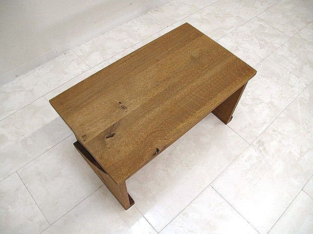 美品　HIDA　キツツキ　飛騨産業 オーク無垢材ローテーブル 　センターテーブル