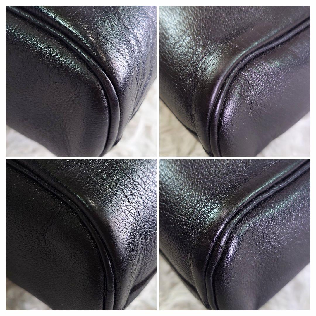 クリスチャンディオール ショルダーバッグ 斜め掛け ビンテージ レザー ブラック