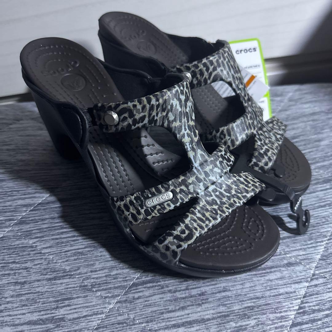 新品　クロックス　サイプラス　W8 24cm レオパード　レア