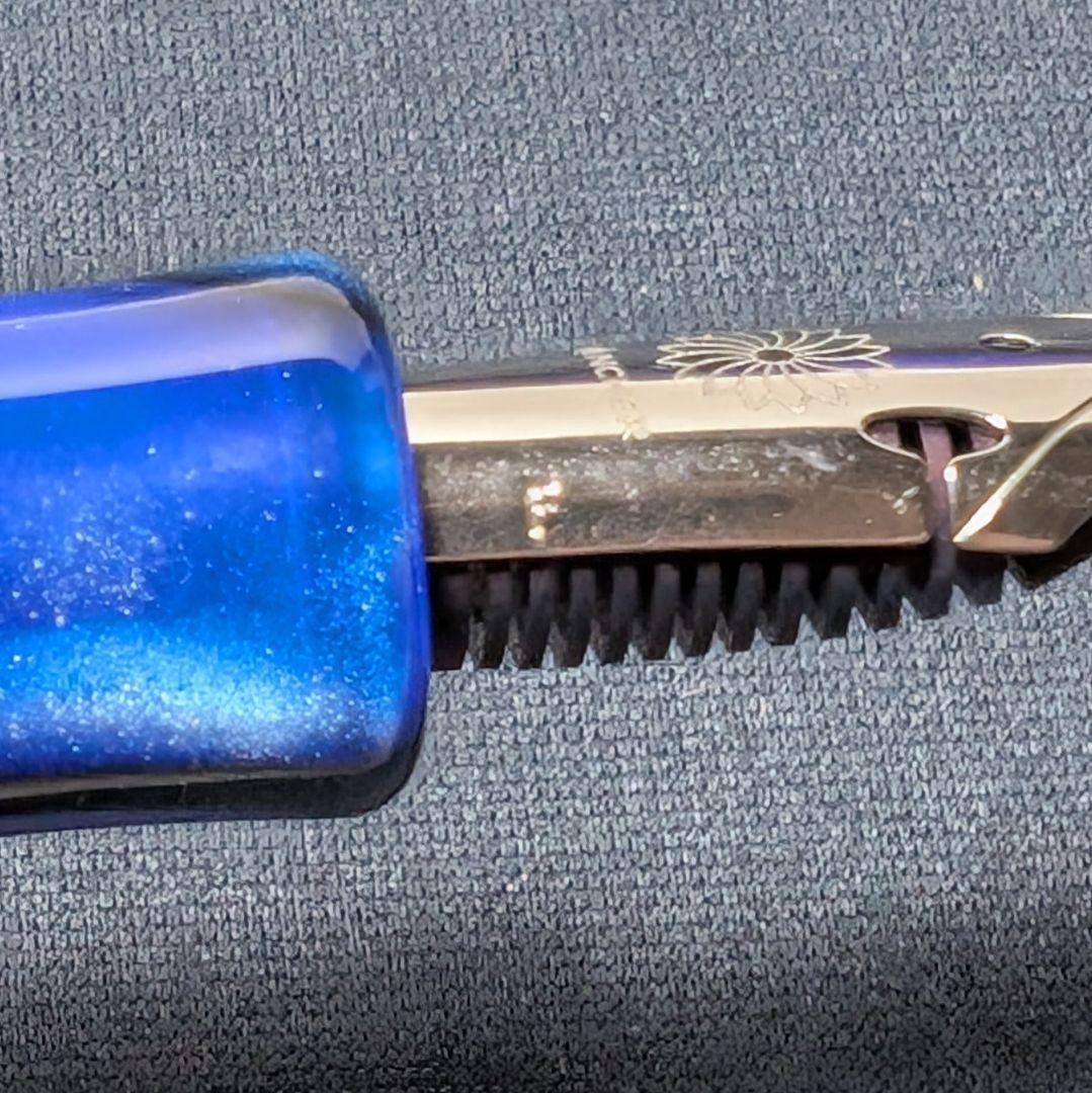 WANCHER カレイド 万年筆 青淵 ステンレスソフト F