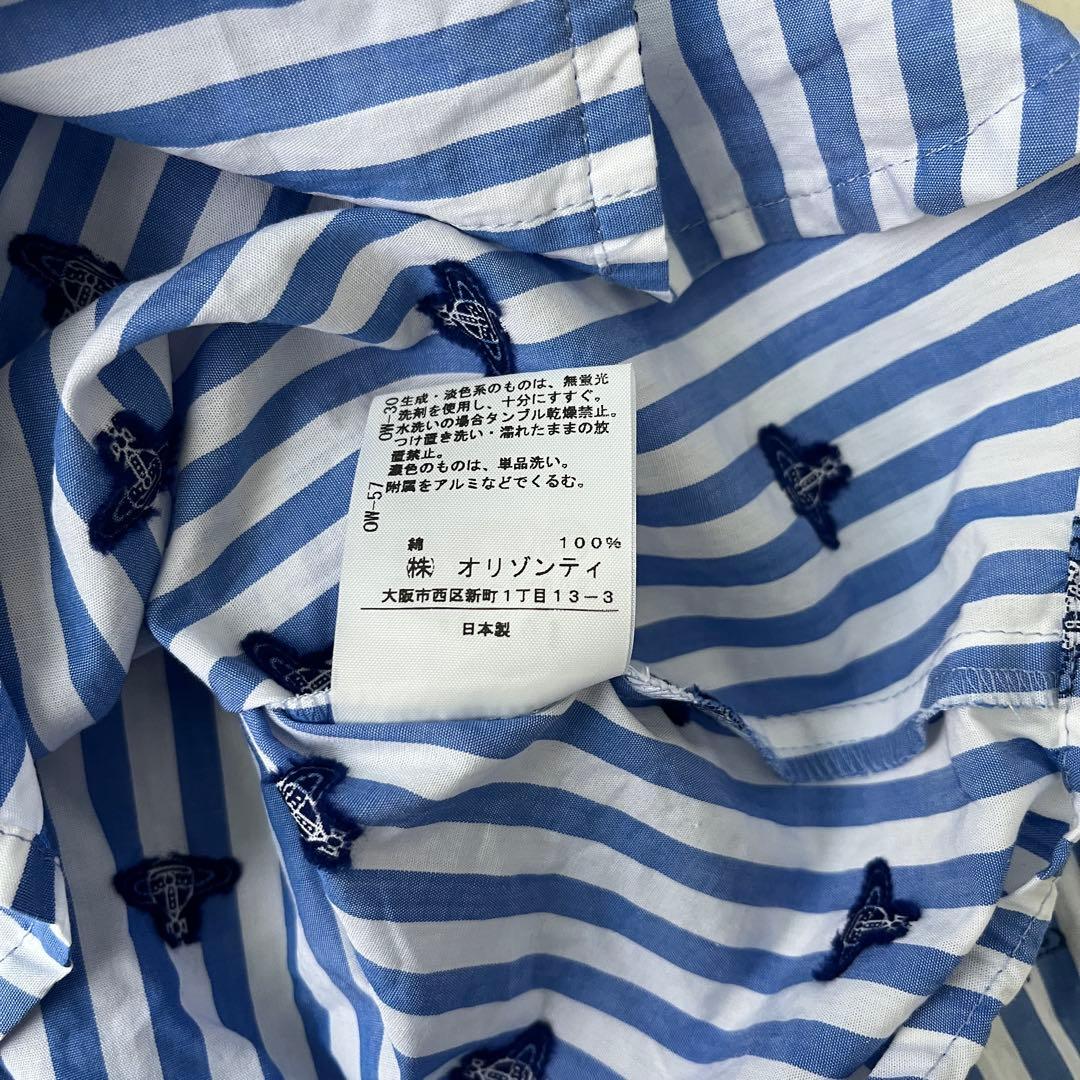 美品♡ヴィヴィアンウエストウッド リボン ブラウス オーヴ 総柄 ストライプ 2