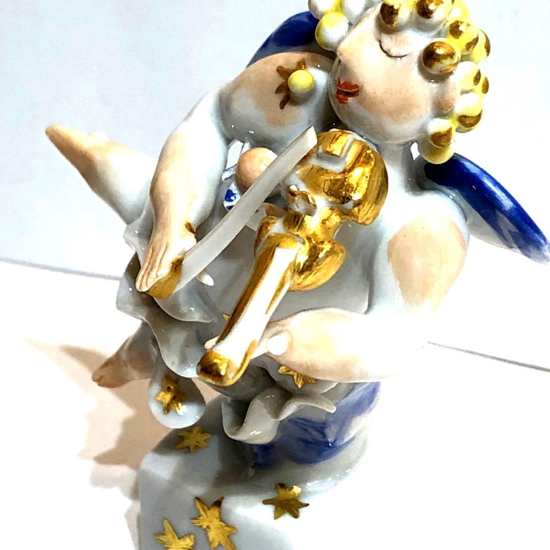 ●Meissen マイセン 天使の音楽隊 陶磁器 バイオリン 置物