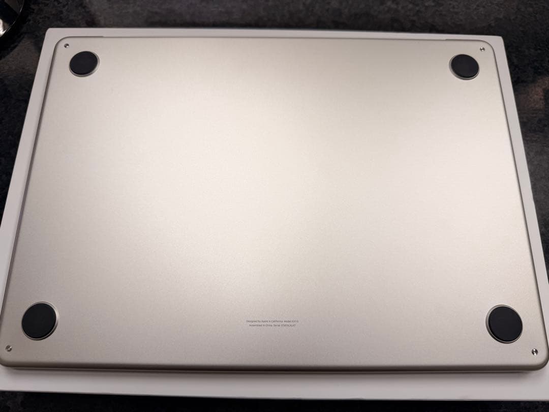 MacBookAirM3 13inスターライト16GB 512GB 100%充3