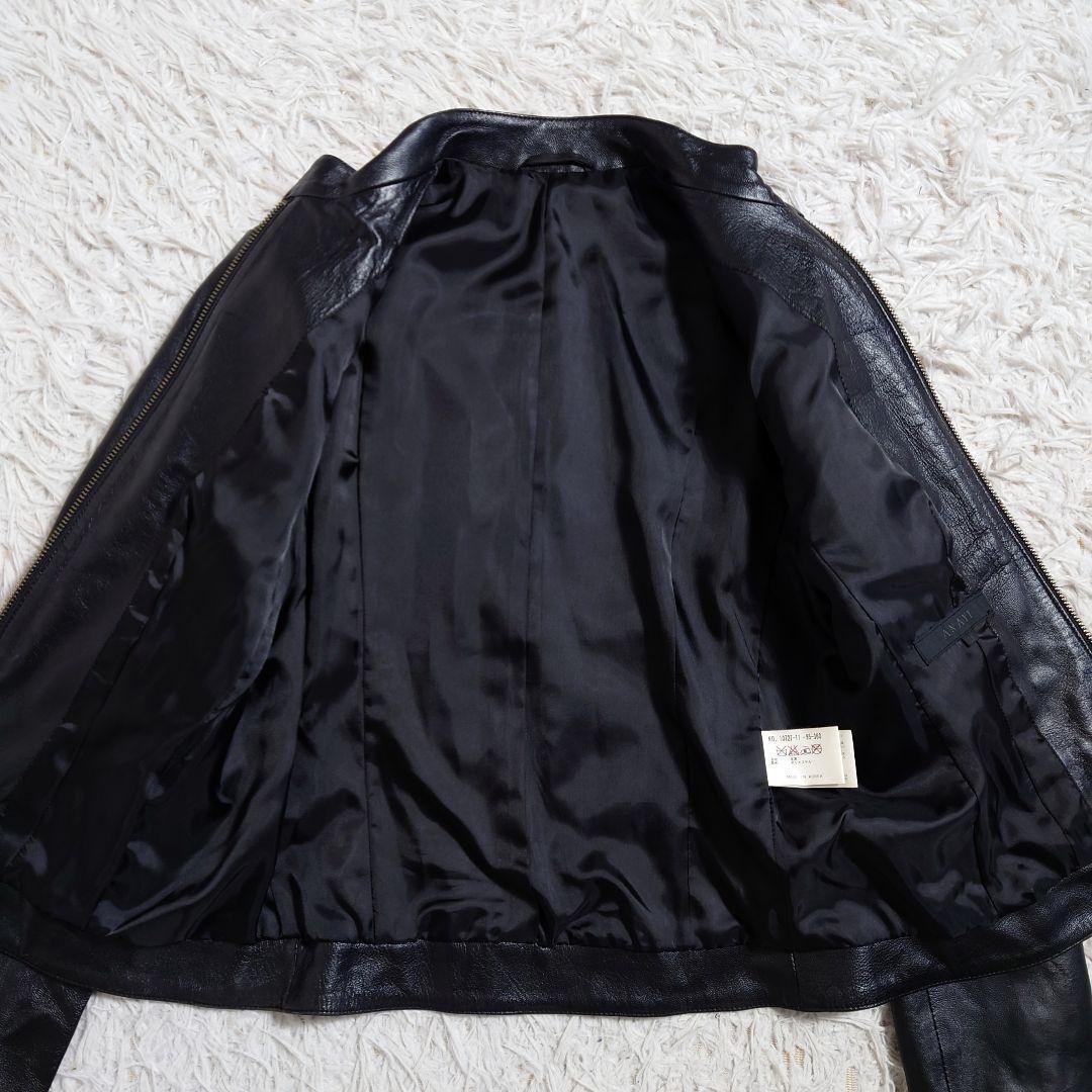 ANAYI　アナイ　ライダース　レザージャケット　羊革　ラムレザー　黒　36　S