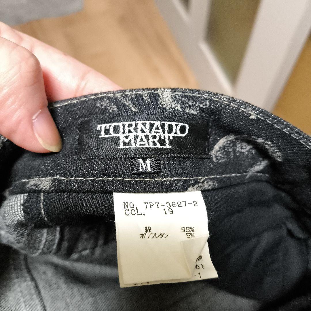 TORNADO MART ローズプリント フレアパンツ レースアップ Y2K