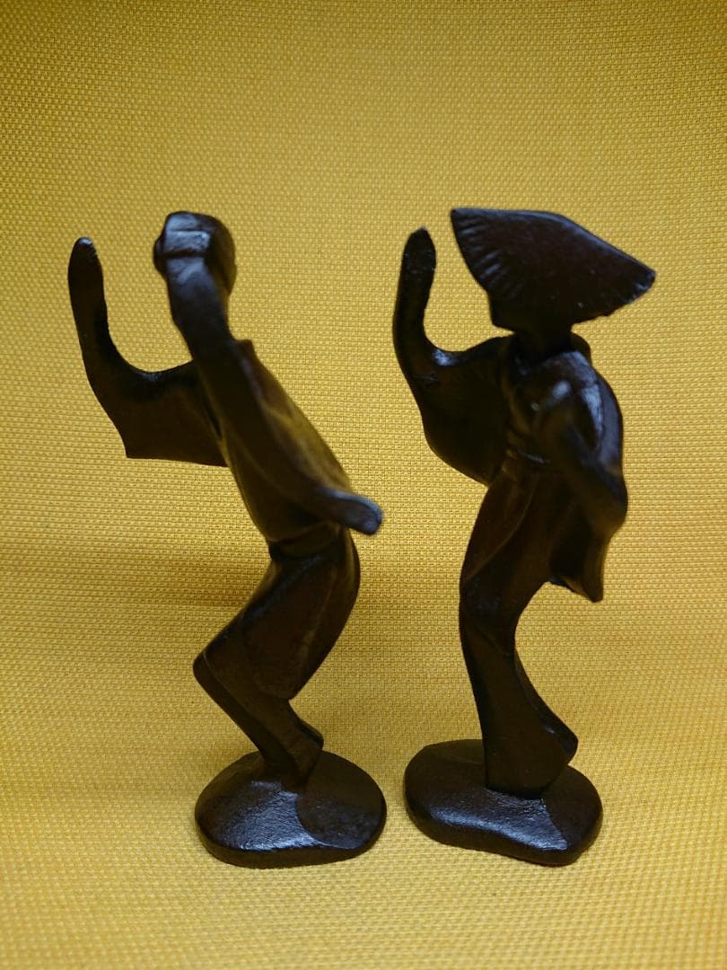 阿波踊り　金属　人間国宝　高橋敬典　置物　インテリア　工芸品　美術品　A3001