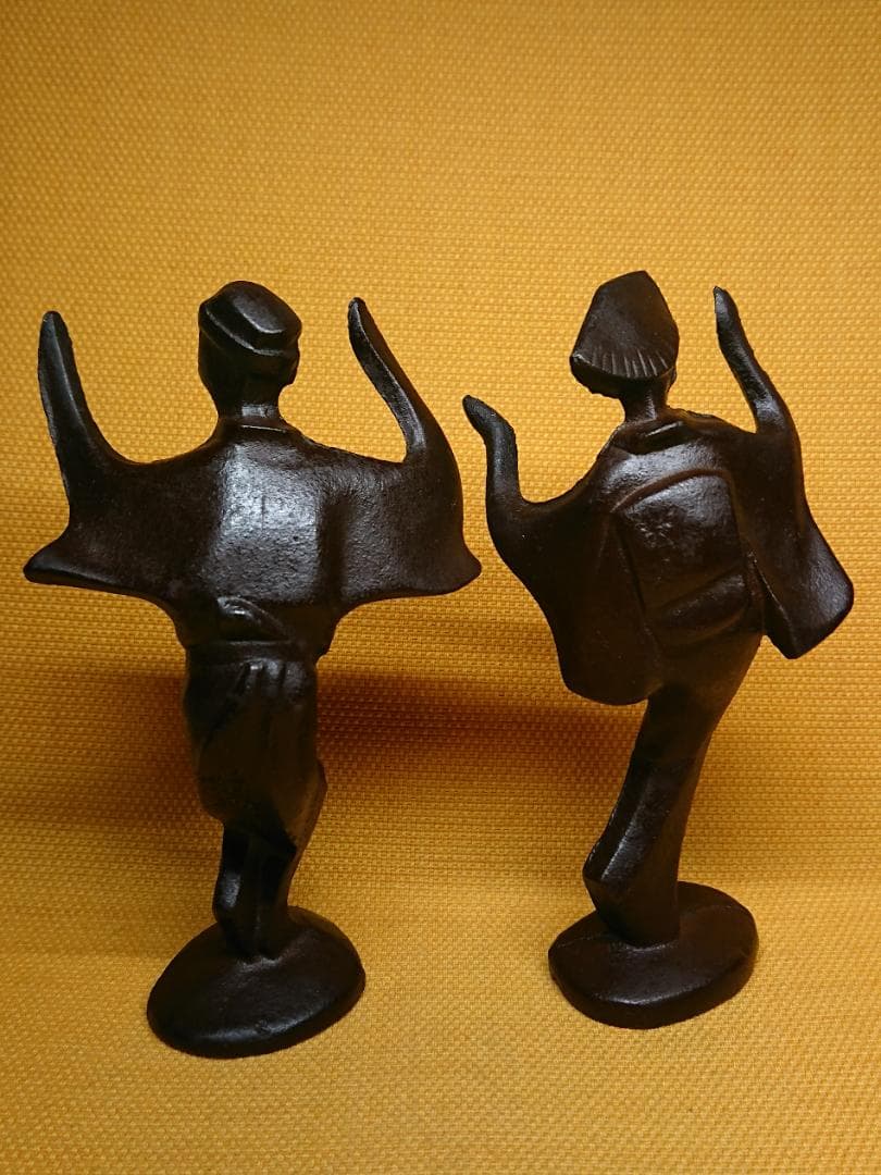 阿波踊り　金属　人間国宝　高橋敬典　置物　インテリア　工芸品　美術品　A3001