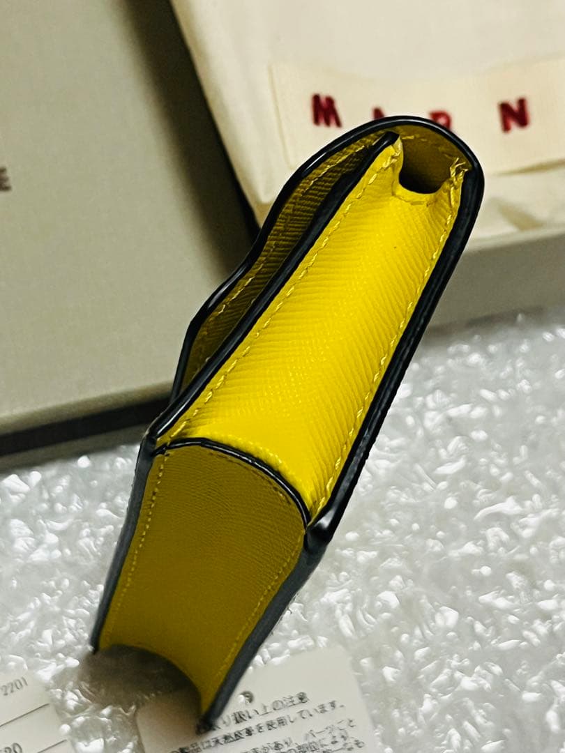 美品 MARNI マルニ カードケース バイカラー イエロー 名刺入れ