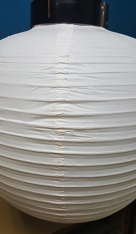 特大サイズ　ビニール・白無地提灯　丸型　60×57㎝　JOA-97